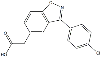 3-(p-Chlorophenyl)-1,2-benzisoxazole-5-acetic acid Structural