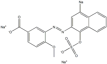 3-[(1-Hydroxy-4-sodiosulfo-2-naphthalenyl)azo]-4-methoxybenzoic acid sodium salt