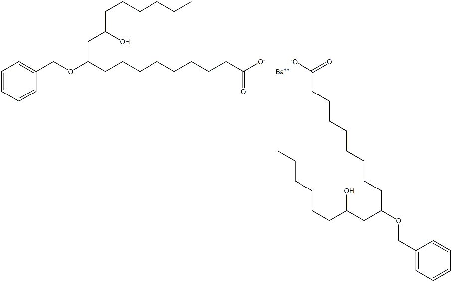 Bis(10-benzyloxy-12-hydroxystearic acid)barium salt Structural