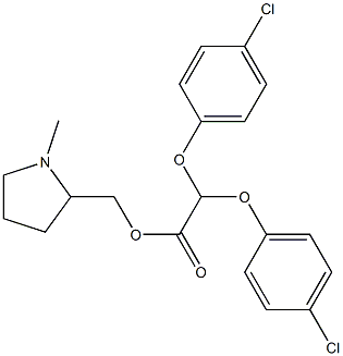 (+)-Bis(4-chlorophenoxy)acetic acid (1-methyl-2-pyrrolidinyl)methyl ester Structural