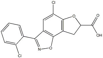 5-Chloro-7,8-dihydro-3-(2-chlorophenyl)furo[2,3-g][1,2]benzisoxazole-7-carboxylic acid