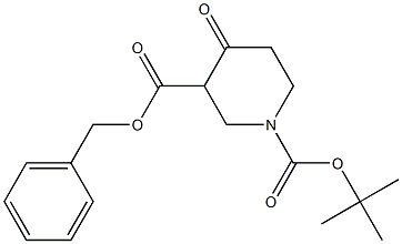 1-TERT-BUTOXYCARBONYL-4-OXO-3-PIPERIDINECARBOXYLATE BENZYL ESTER Structural