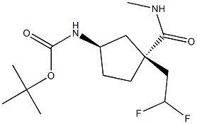 tert-butyl ((1R,3R)-3-(2,2-difluoroethyl)-3-(methylcarbamoyl)cyclopentyl)carbamate