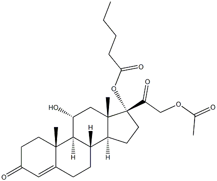 Hydrocortisone 17-Valerate 21-Acetate Structural