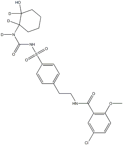 Hydroxy Glyburide-d3 Structural