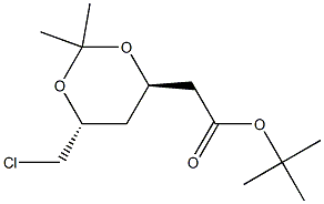 tert-Butyl 2-((4R,6R)-6-(chloromethyl)-2,2-dimethyl-1.3-dioxan-4-yl)acetate Structural