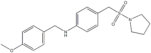 N-(4-Methoxybenzyl)-4-((pyrrolidin-1-ylsulfonyl)methyl)aniline Structural