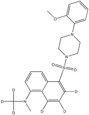 N-Dansyl-d6-1-(2-methoxyphenyl)piperazine Structural