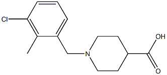 1-(3-chloro-2-methylbenzyl)piperidine-4-carboxylic acid Structural