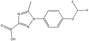 1-(4-Difluoromethoxy-phenyl)-5-methyl-1H-[1,2,4]triazole-3-carboxylic acid Structural