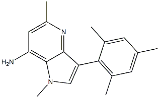 1,5-DIMETHYL-3-(2,4,6-TRIMETHYL-PHENYL)-1H-PYRROLO[3,2-B]PYRIDIN-7-YLAMINE Structural