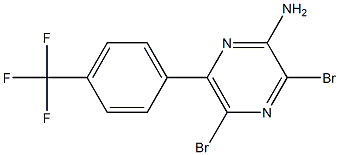 3,5-DIBROMO-6-[4-(TRIFLUOROMETHYL)PHENYL]PYRAZIN-2-AMINE