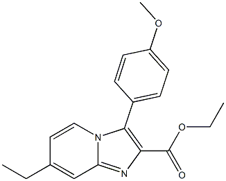 ETHYL 7-ETHYL-3-(4-METHOXYPHENYL)IMIDAZO[1,2-A]PYRIDINE-2-CARBOXYLATE Structural