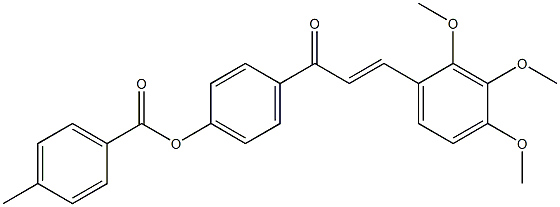 4-[(E)-3-(2,3,4-trimethoxyphenyl)-2-propenoyl]phenyl 4-methylbenzenecarboxylate Structural