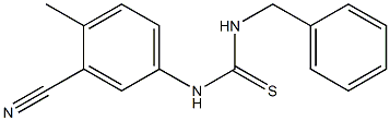 N-benzyl-N'-(3-cyano-4-methylphenyl)thiourea Structural