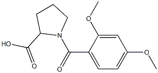 1-(2,4-dimethoxybenzoyl)pyrrolidine-2-carboxylic acid Structural