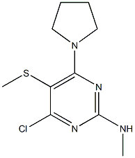 4-chloro-N-methyl-5-(methylsulfanyl)-6-(1-pyrrolidinyl)-2-pyrimidinamine Structural