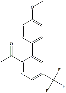 1-[3-(4-methoxyphenyl)-5-(trifluoromethyl)-2-pyridinyl]-1-ethanone Structural