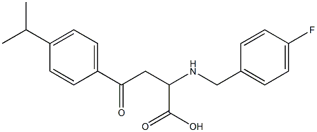 2-[(4-fluorobenzyl)amino]-4-(4-isopropylphenyl)-4-oxobutanoic acid Structural