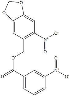 (6-nitro-1,3-benzodioxol-5-yl)methyl 3-nitrobenzenecarboxylate