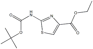 2-TERT-BUTOXYCARBONYLAMINO-THIAZOLE-4-CARBOXYLIC ACID ETHYL ESTER Structural