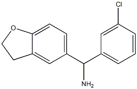 (3-chlorophenyl)(2,3-dihydro-1-benzofuran-5-yl)methanamine Structural