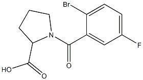 1-(2-bromo-5-fluorobenzoyl)pyrrolidine-2-carboxylic acid