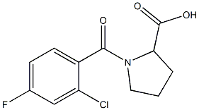 1-(2-chloro-4-fluorobenzoyl)pyrrolidine-2-carboxylic acid