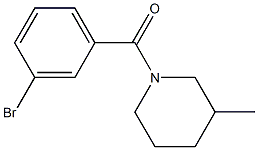 1-(3-bromobenzoyl)-3-methylpiperidine Structural