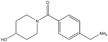 1-[4-(aminomethyl)benzoyl]piperidin-4-ol Structural