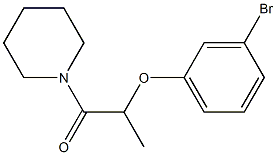 2-(3-bromophenoxy)-1-(piperidin-1-yl)propan-1-one Structural