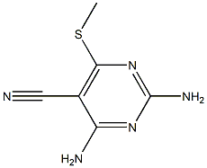 2,4-diamino-6-(methylthio)pyrimidine-5-carbonitrile Structural