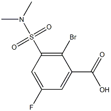 2-bromo-3-[(dimethylamino)sulfonyl]-5-fluorobenzoic acid Structural