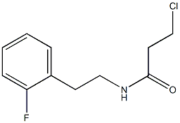 3-chloro-N-[2-(2-fluorophenyl)ethyl]propanamide