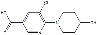 5-chloro-6-(4-hydroxypiperidin-1-yl)pyridine-3-carboxylic acid