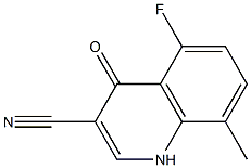 5-fluoro-8-methyl-4-oxo-1,4-dihydroquinoline-3-carbonitrile Structural