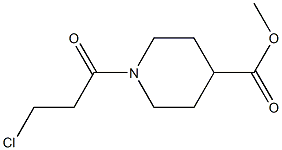 methyl 1-(3-chloropropanoyl)piperidine-4-carboxylate Structural