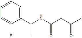 N-[1-(2-fluorophenyl)ethyl]-3-oxobutanamide Structural