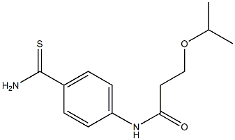 N-[4-(aminocarbonothioyl)phenyl]-3-isopropoxypropanamide Structural