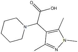 piperidin-1-yl(1,3,5-trimethyl-1H-pyrazol-4-yl)acetic acid Structural