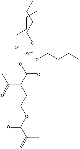 ZIRCONIUM METHACRYLOXYETHYLACETOACETATE TRI-n-BUTOXIDE, 50% in n-butanol Structural