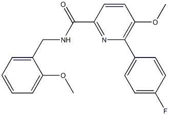 6-(4-fluorophenyl)-5-methoxy-N-(2-methoxybenzyl)-2-pyridinecarboxamide Structural