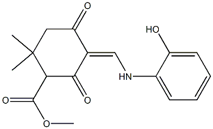 methyl 5-[(2-hydroxyanilino)methylene]-2,2-dimethyl-4,6-dioxocyclohexanecarboxylate