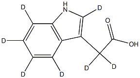 Indole-2,4,5,6,7-d5-3-acetic-2,2-d2  acid Structural