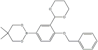 2-[4-Benzyloxy-3-(1,3-dioxan-2-yl)phenyl]-5,5-dimethyl-1,3,2-dioxaborinane