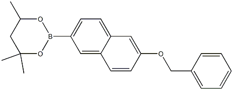 2-(6-Benzyloxynaphthalen-2-yl)-4,4,6-trimethyl-1,3,2-dioxaborinane Structural