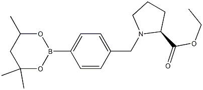 Ethyl 1-[4-(4,4,6-trimethyl-1,3,2-dioxaborinan-2-yl)benzyl]prolinate Structural