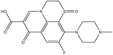 9-Fluoro-2,3-dihydro-10-(4-methylpiperazin-1-yl)-7-oxo-7H-pyrido[1,2,3-de]-1,4-benzothiazine-6-carboxylic acid 1-oxide Structural