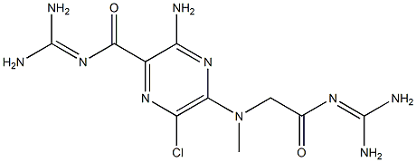 N-(Diaminomethylene)-3-amino-5-[methyl[2-oxo-2-[(diaminomethylene)amino]ethyl]amino]-6-chloropyrazine-2-carboxamide