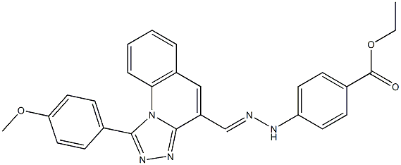 4-[2-[[1-(4-Methoxyphenyl)[1,2,4]triazolo[4,3-a]quinolin-4-yl]methylene]hydrazino]benzoic acid ethyl ester